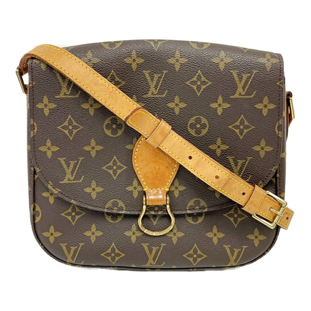 LOUIS VUITTON Monogram Saint Cloud Shoulder Bag Brown
